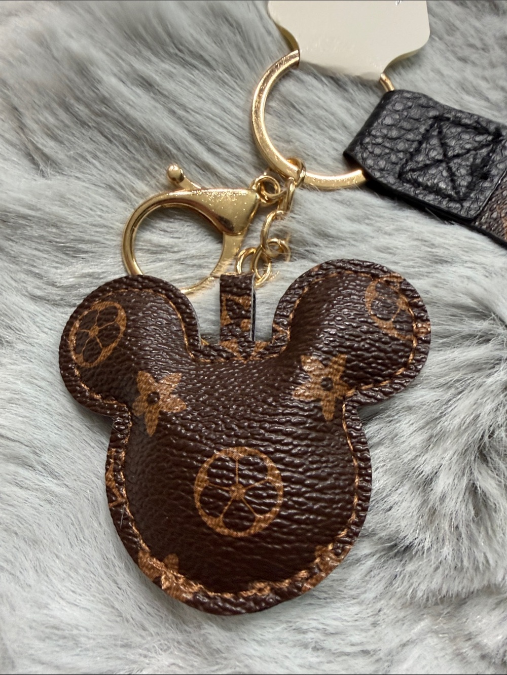 Dark Brown Monogram Mouse bag charm - Picture 3 of 3